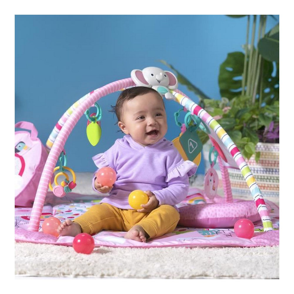 Playground Bright Starts Activity Gym Pink 5-in-1 Rainbow