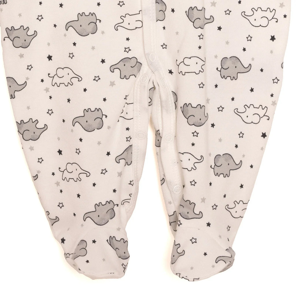 HelloBaby Newborn Unisex Baby Footed Jumpsuit - Body -Hat - Ecru