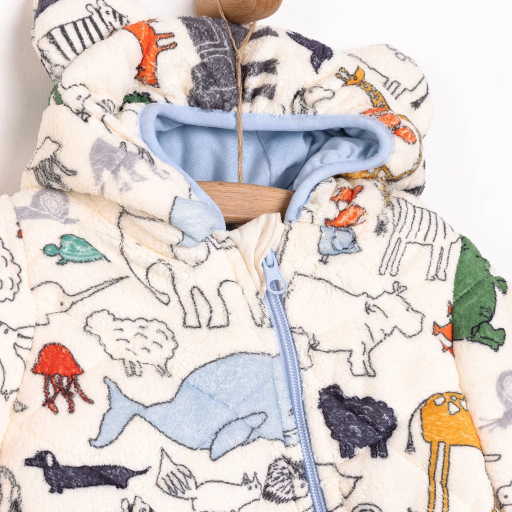 MidiMod Newborn Baby Boy Hooded-Footed Jumpsuit