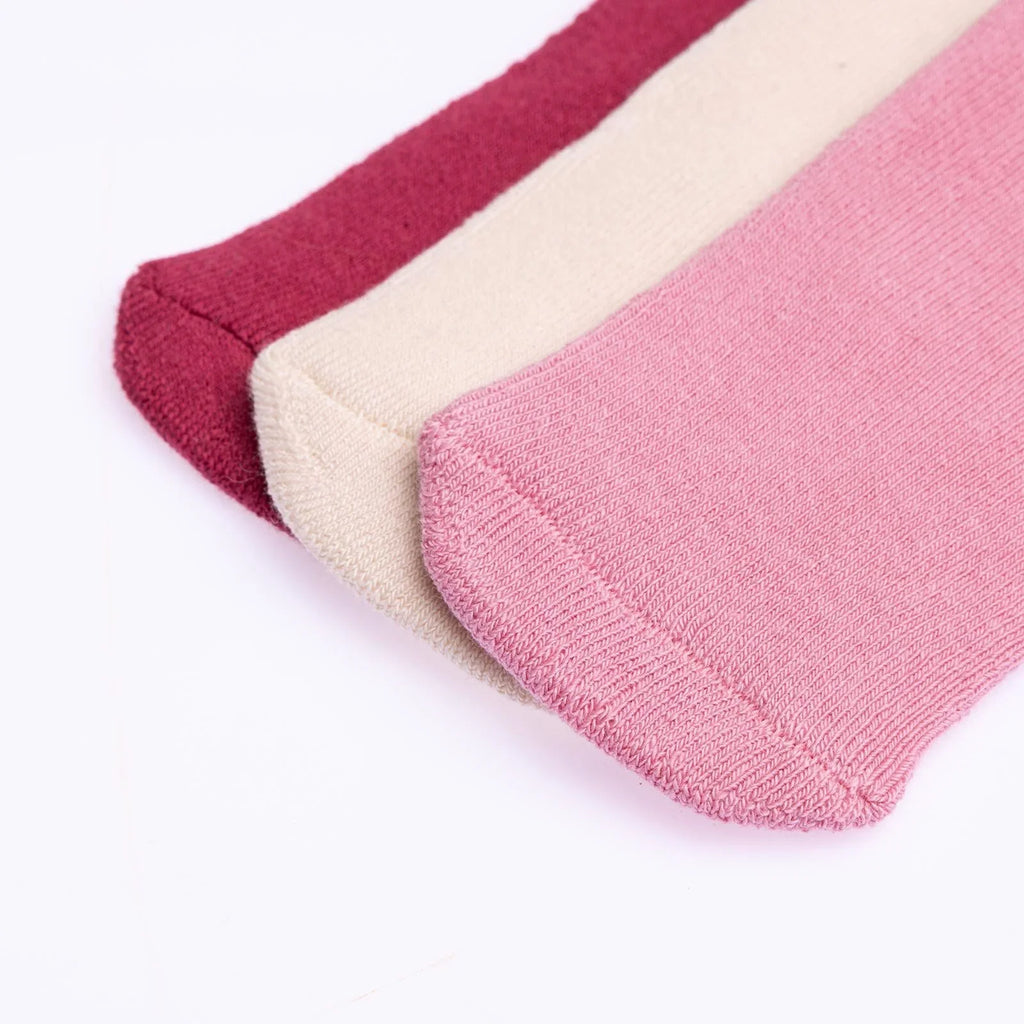 HelloBaby Girl Chenille Socks 3 Pack - Light Rose