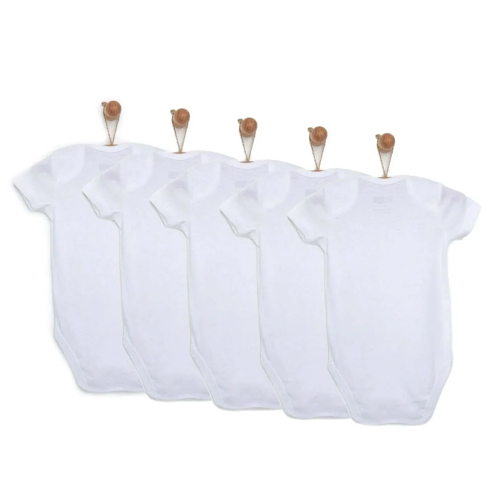 HelloBaby Unisex Short Sleeve Bodysuit 5 pcs