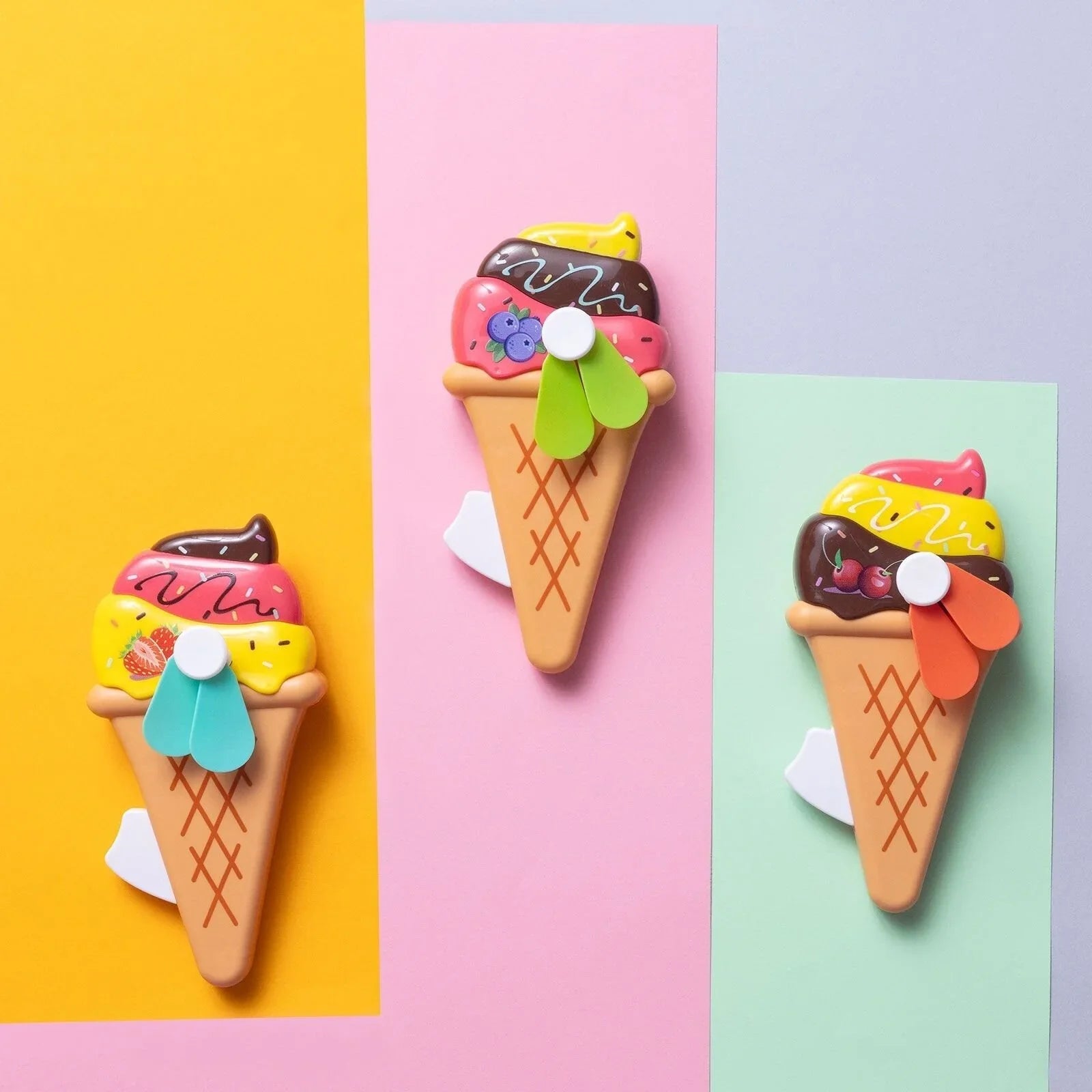HZTB Ice Cream Big Hand Fan Assorted