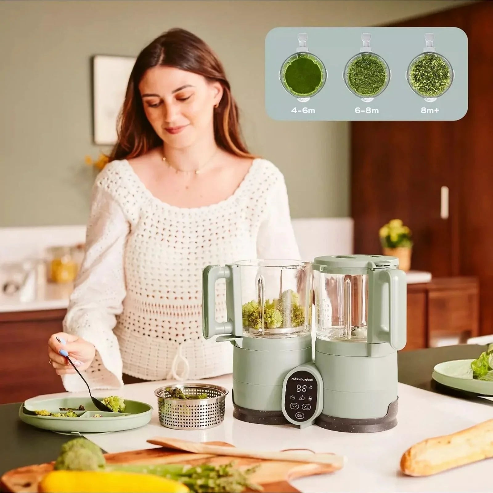 Babymoov Nutribaby Glass 4-in-1 Baby Food Maker