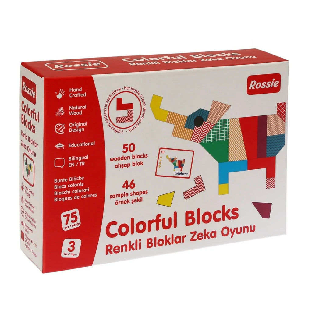 Rossie Colored Wooden Blocks