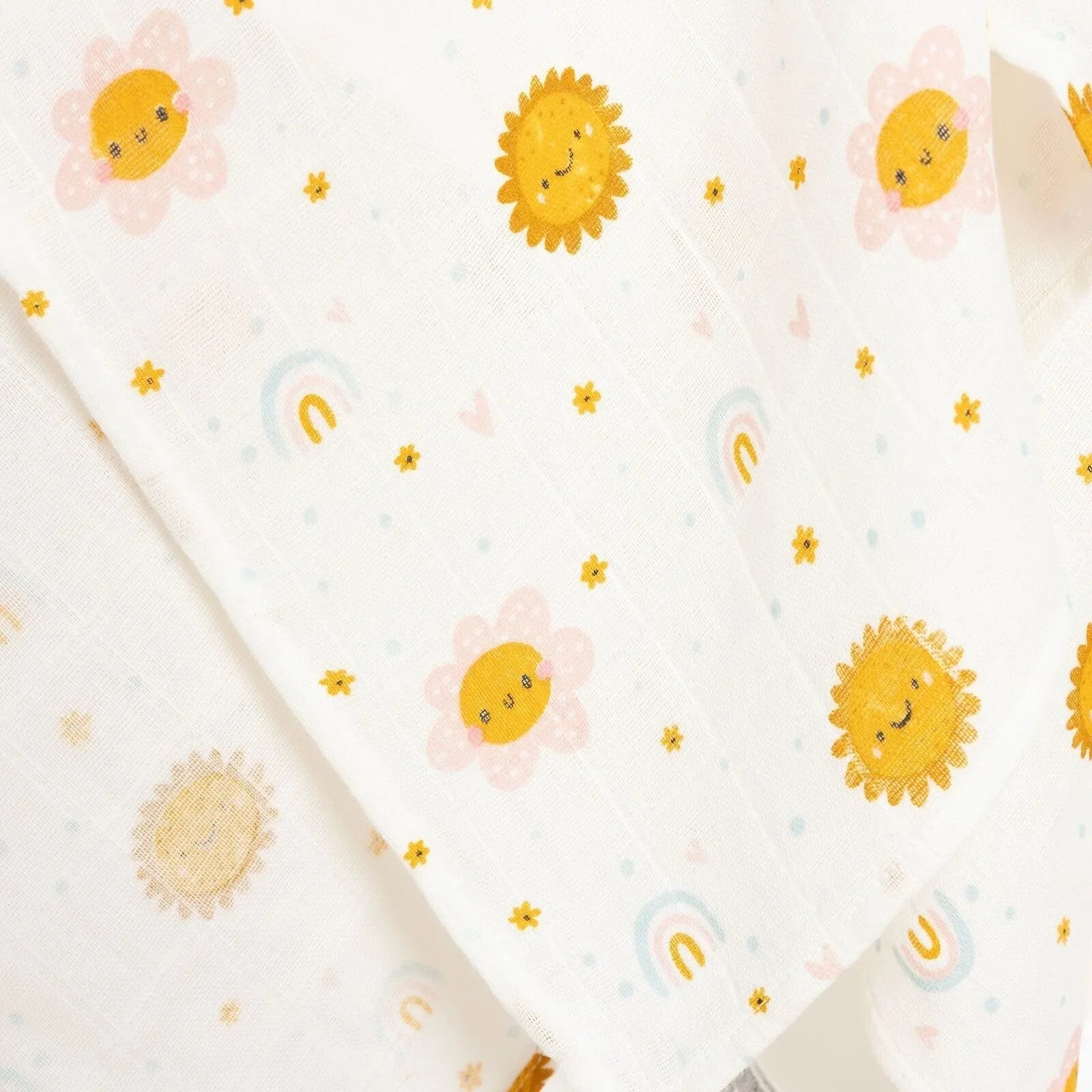 Little Dreams Girl Muslin Blanket - Yellow