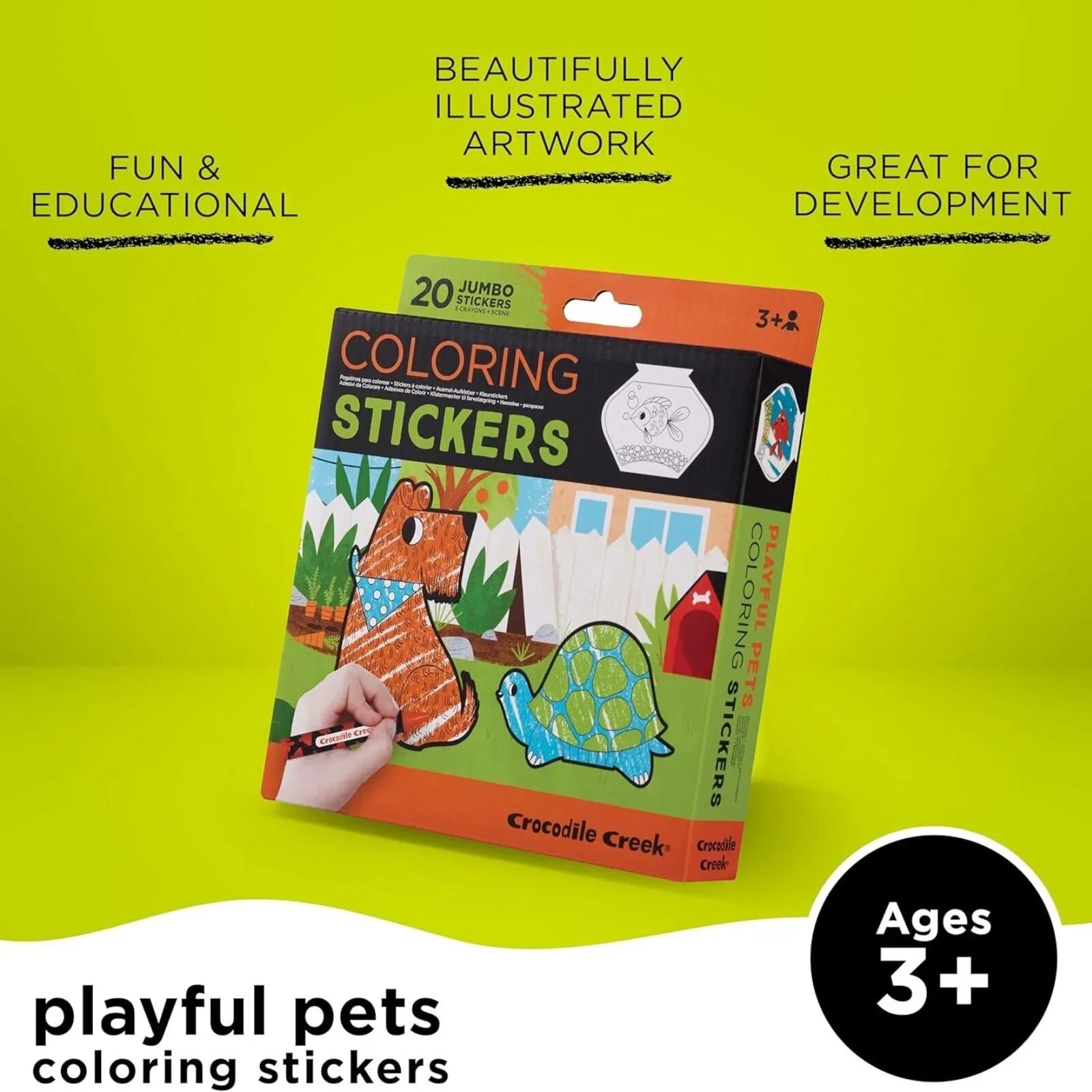 Crocodile Creek Playful Pets Colouring Stickers
