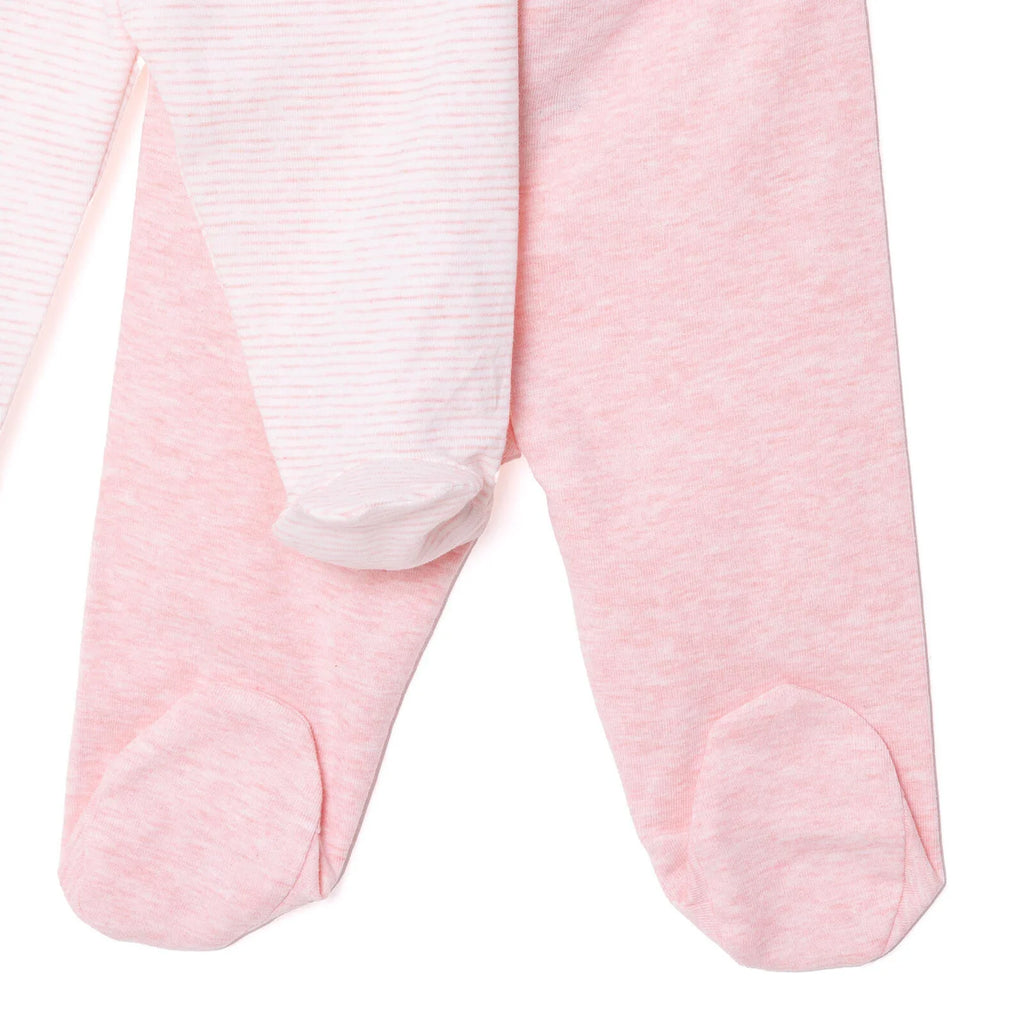 HelloBaby Unisex 2 Piece Footed Bottom - Pink