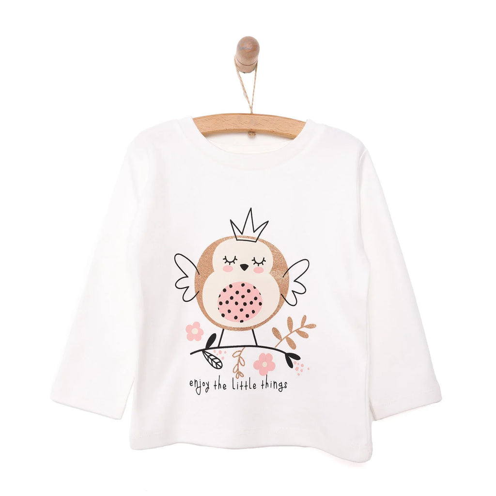 HelloBaby Baby Girl Long Sleeve T-shirt - Ecru