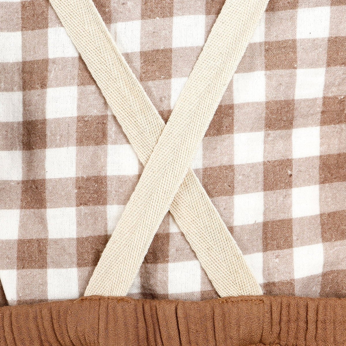 HelloBaby Newborn Muslin Overalls-Sweatshirt - Brown