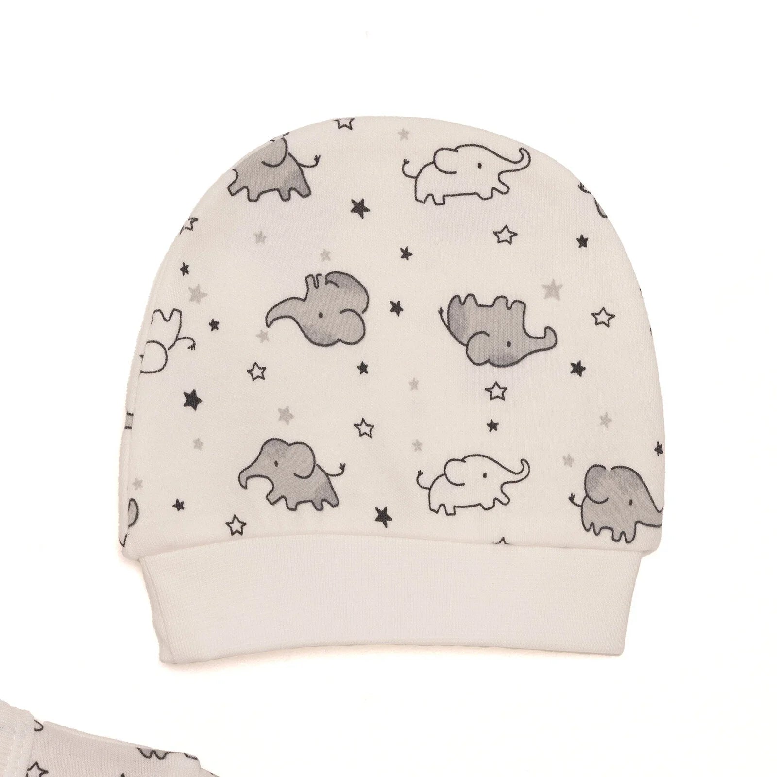 HelloBaby Newborn Unisex Baby Footed Jumpsuit - Body -Hat - Ecru