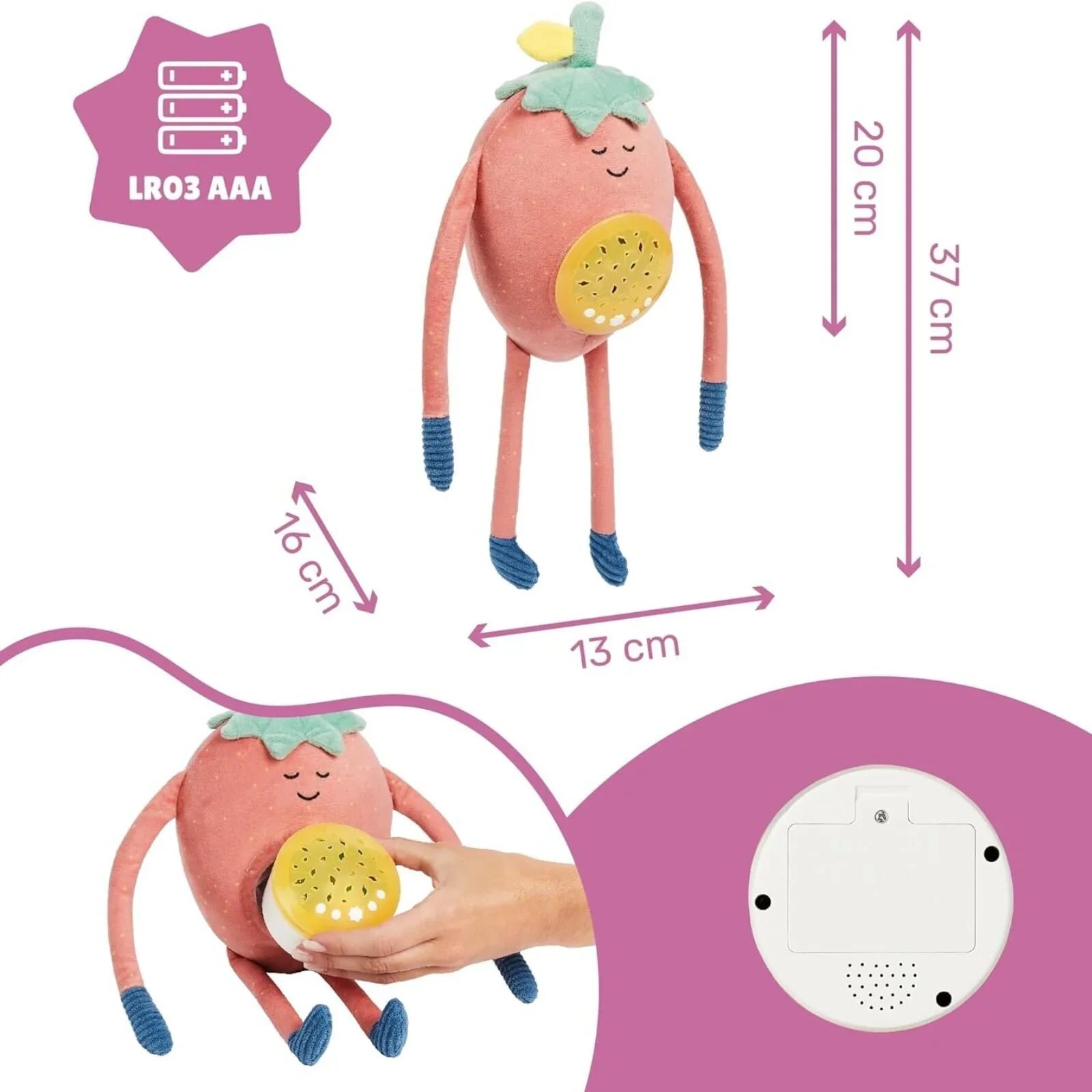 Badabulle Barnaby Plush Projection Night Light