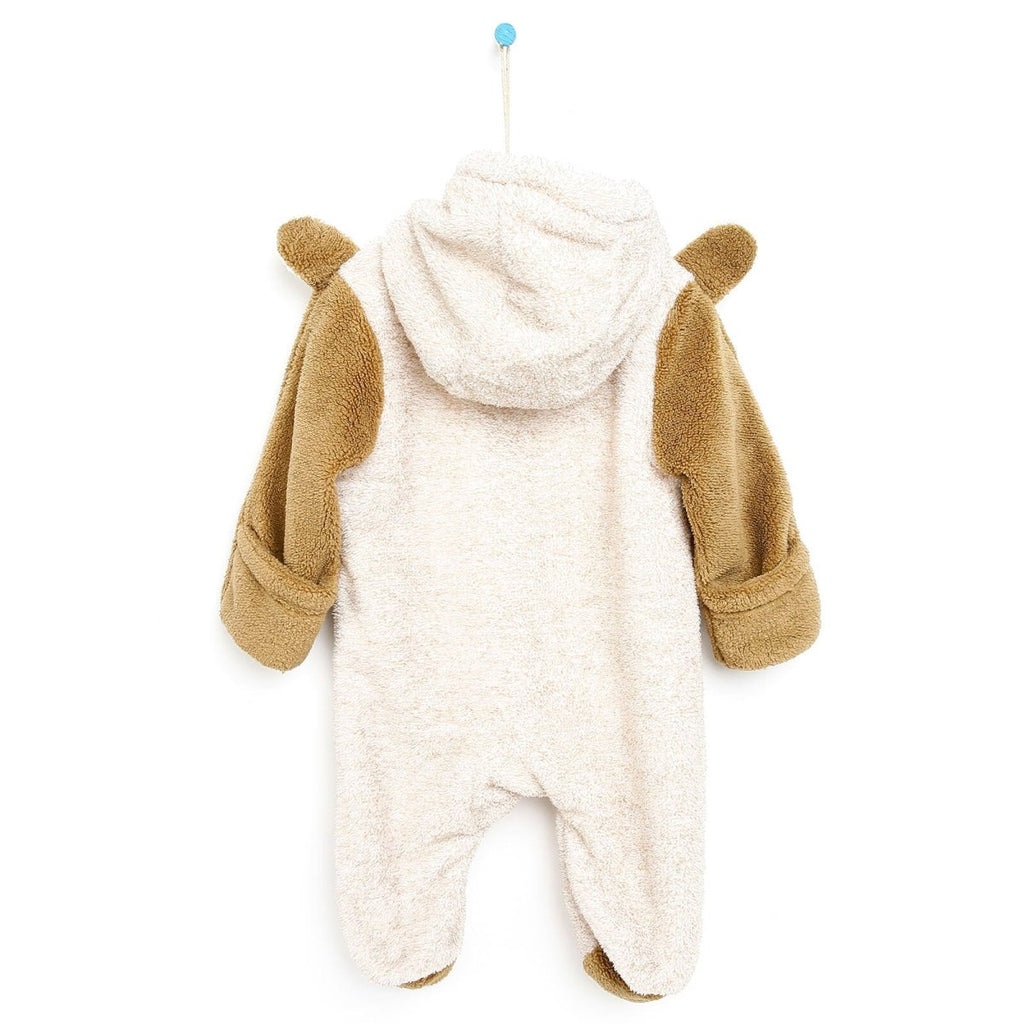Midimod Newborn Cute Bears Welsoft Footed Jumpsuit - Beige