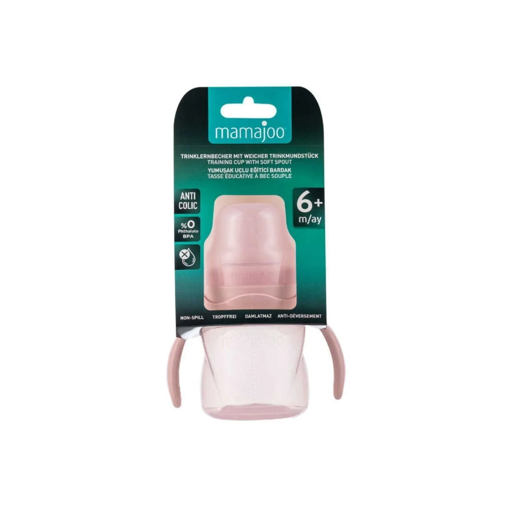 Mamajoo Training Cup with Handles 6+ months 160ml - Powder Pink