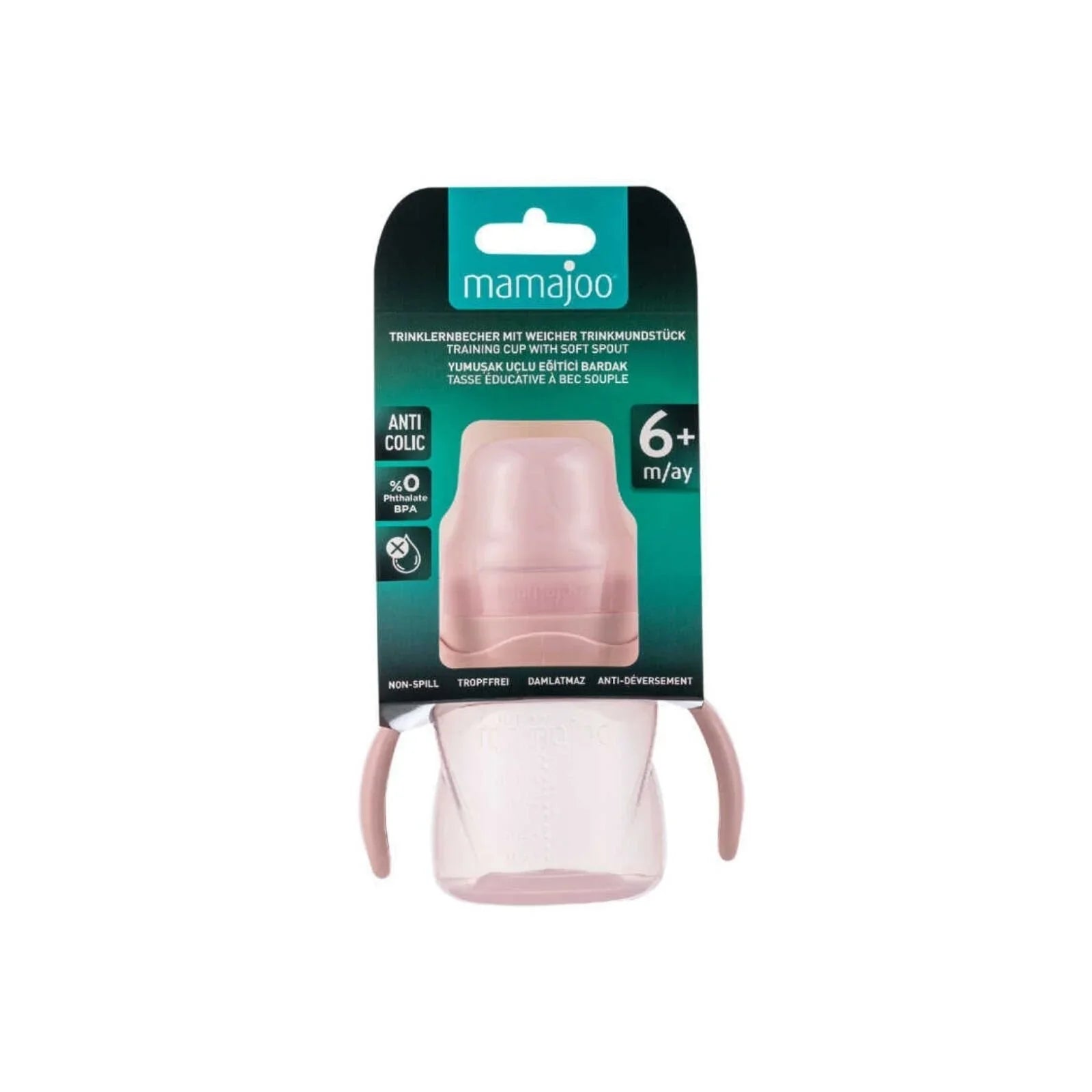 Mamajoo Training Cup with Handles 6+ months 160ml - Powder Pink