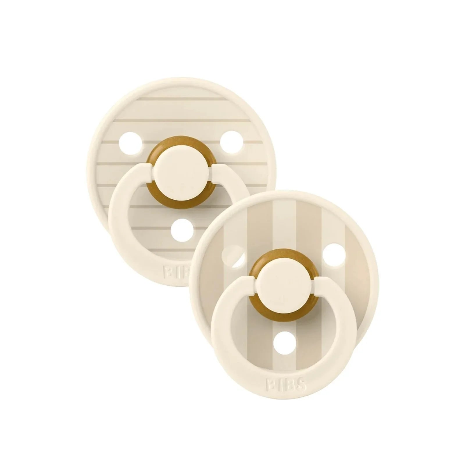 BIBS Pin Latex Soothers 0-6 months Pack of 2 - Ivory & Vanilla