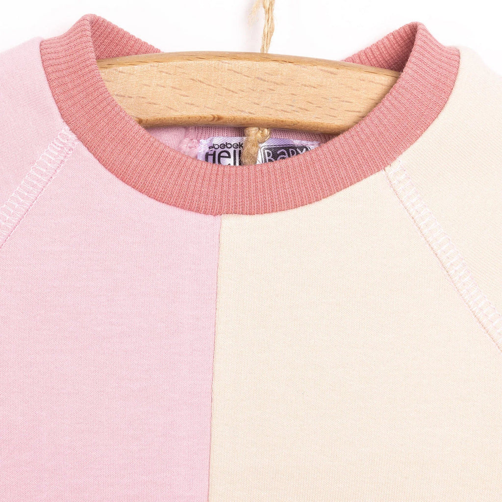 HelloBaby Newborn Colour Block Sweatshirt - Pink