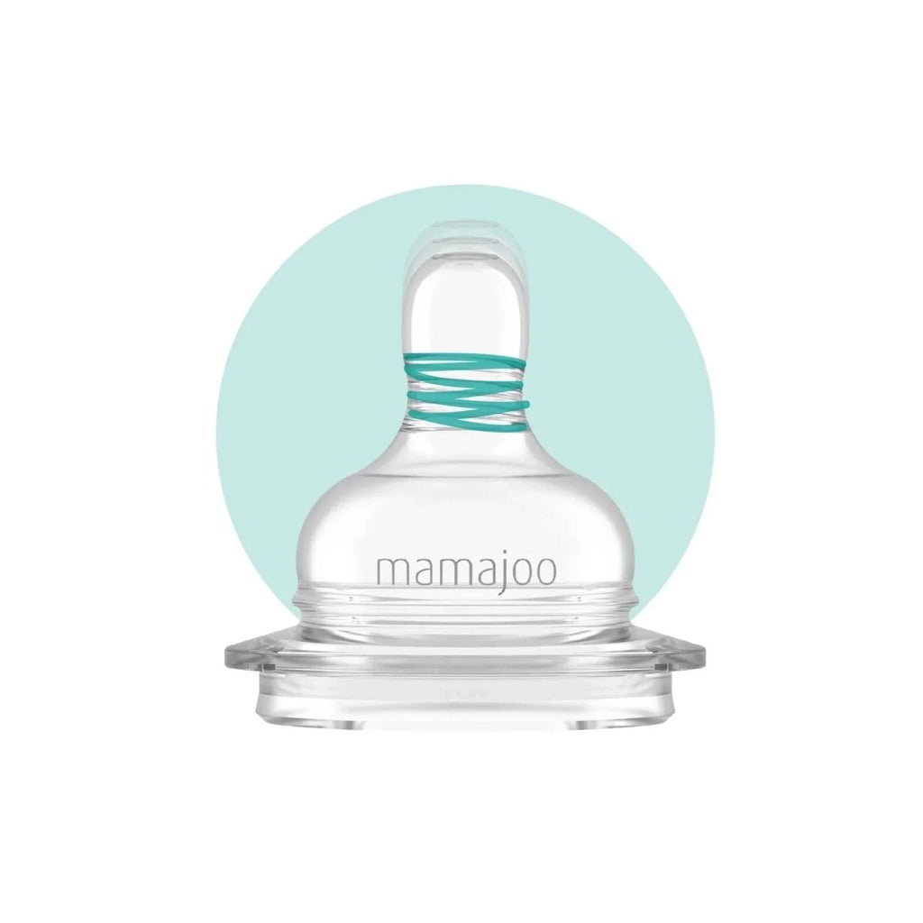 Mamajoo Anti-Colic PP Baby Bottle Medium Flow 6+ months 250ml - Silver
