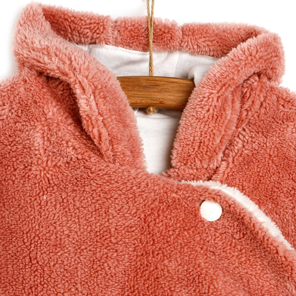 Midimod Newborn Fox Welsoft Footed Jumpsuit - Powder