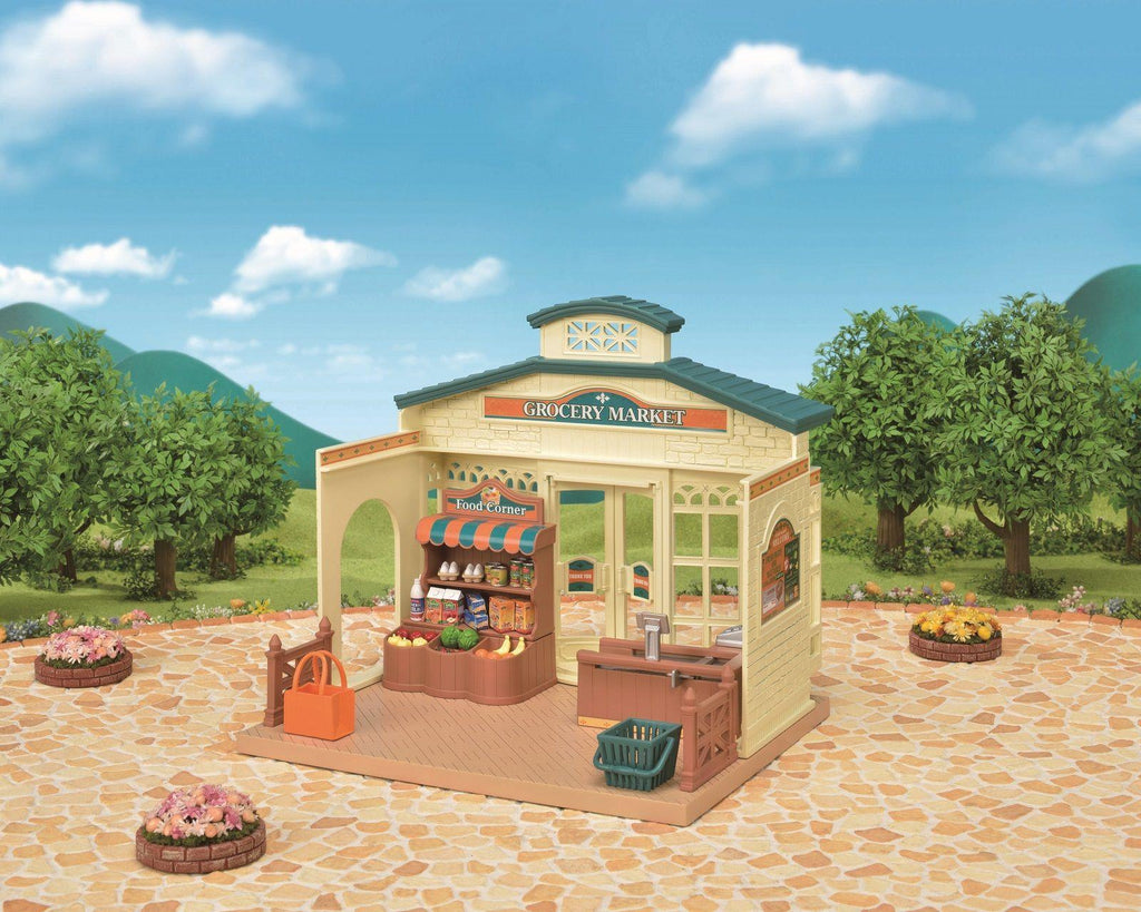 Sylvanian Families Grocery Market Toy Shop Playset for Ages 3 and Up