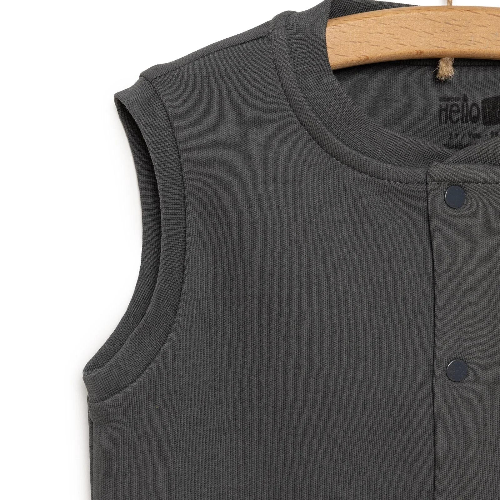 HelloBaby Baby Boy Ribbed Cardigan - Dark Grey