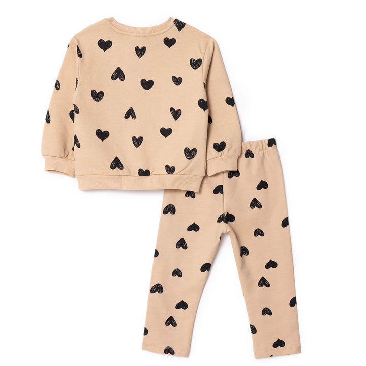 HelloBaby Sweatshirt Leggings - Beige