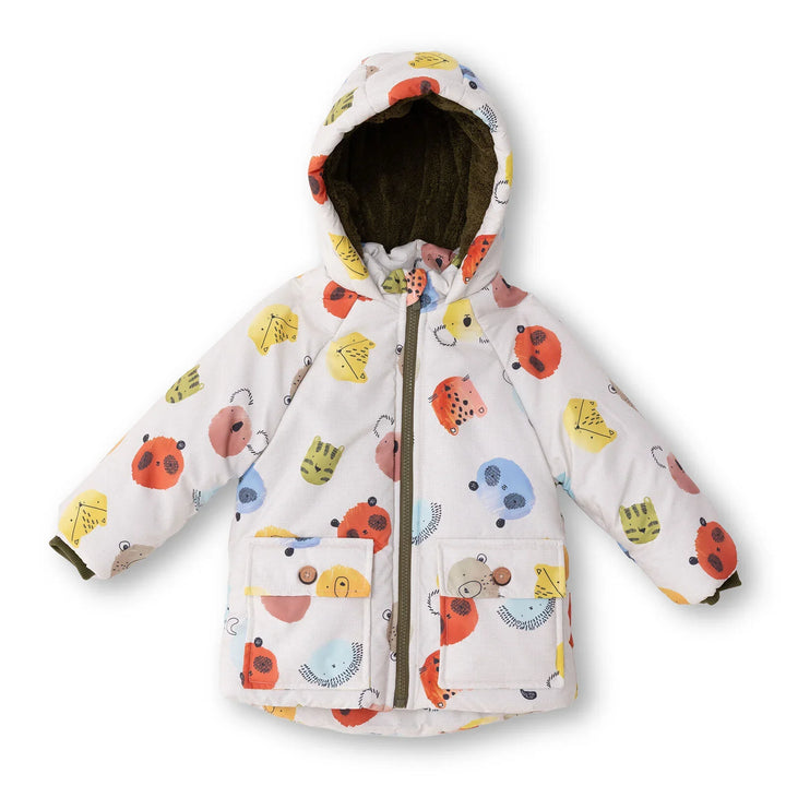 Midimod Coat - Ecru Printed