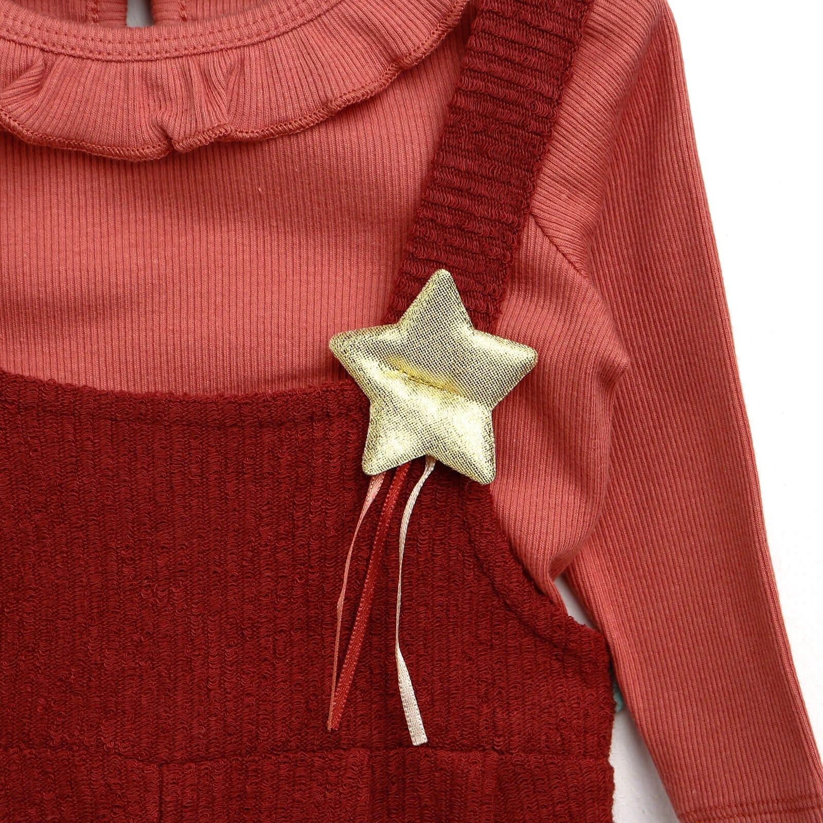 HelloBaby Overall Shorts-Sweatshirt - Pink