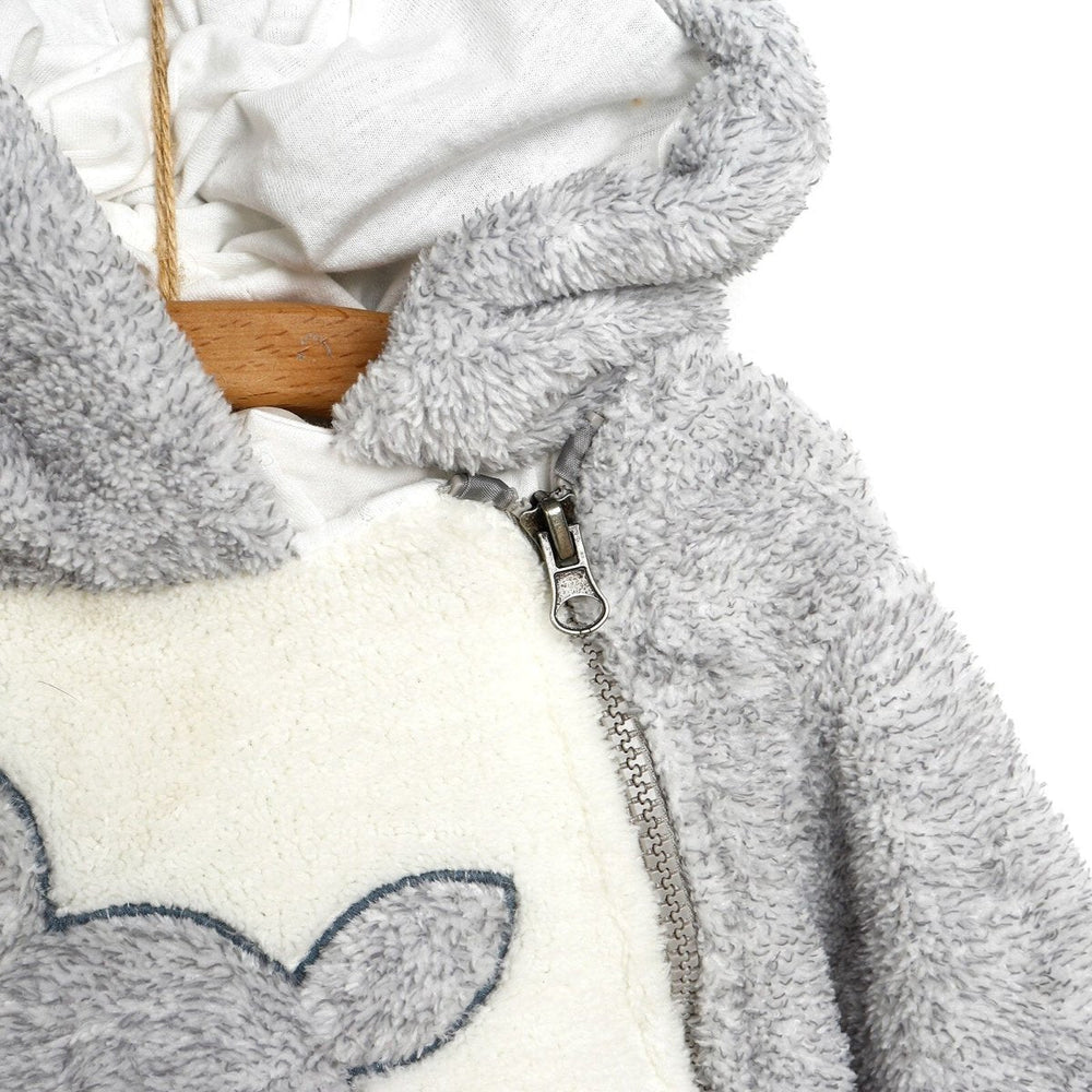 Midimod Newborn Welsoft Kangaroo Footed Jumpsuit - Grey