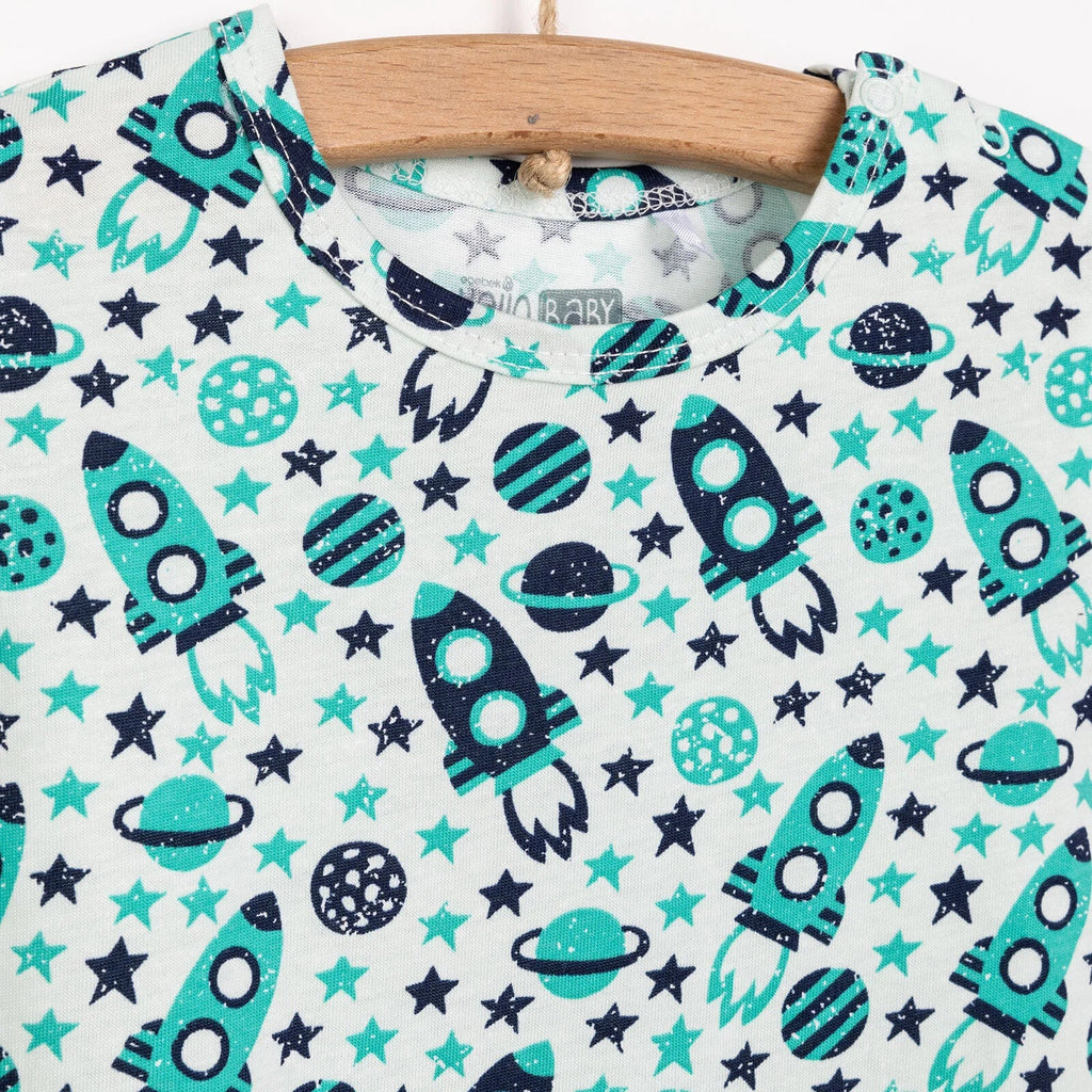 HelloBaby Boy Short Overalls - Green