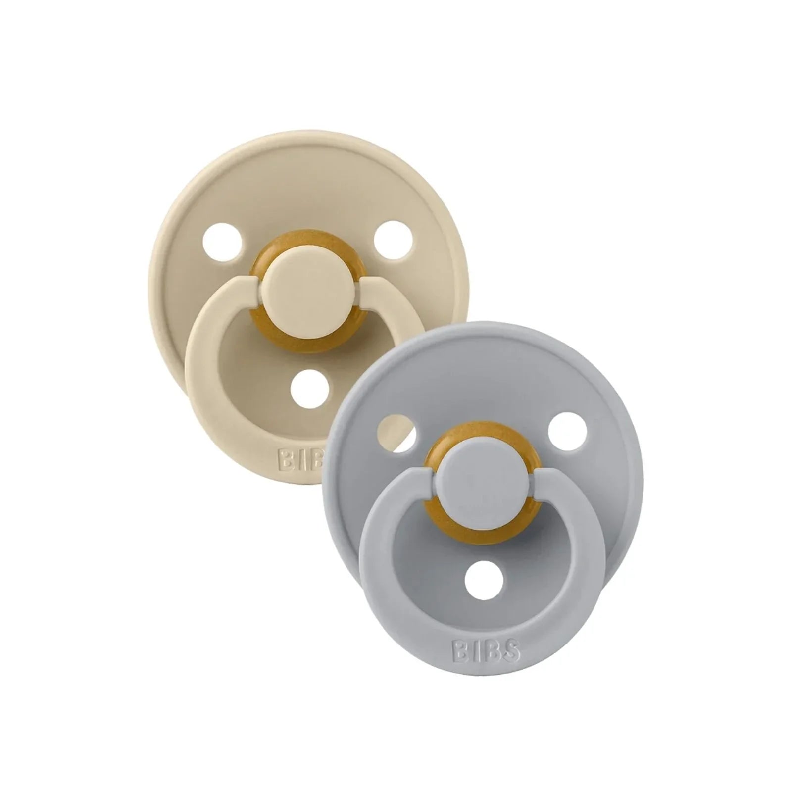 BIBS Colour Latex Soothers 6+ months Pack of 2 - Vanilla & Cloud