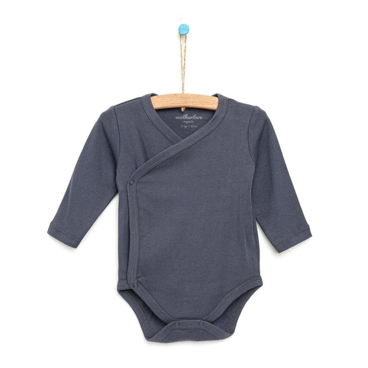 Motherlove Newborn Organic Sleeve Bodysuit - Charcoal