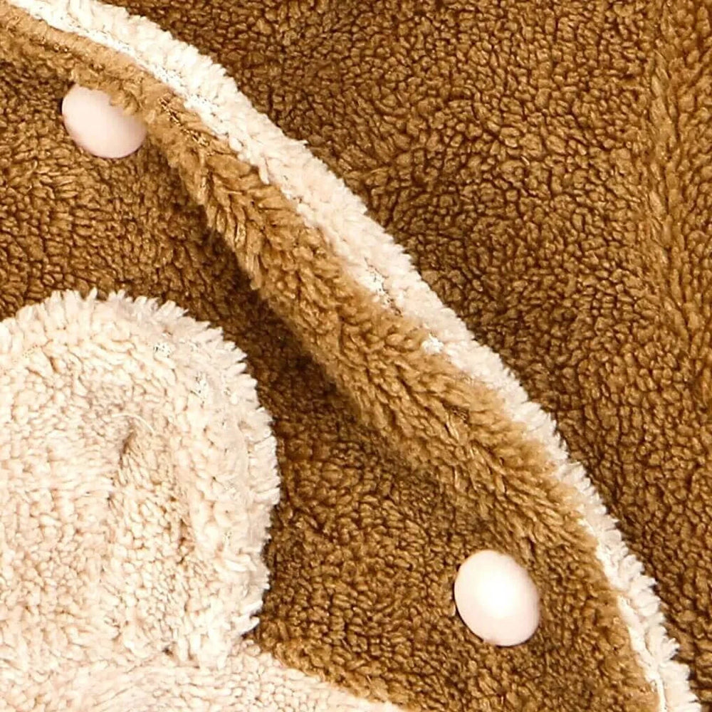 Midimod Newborn Baby Boy Cute Bear Welsoft Jumpsuit - Brown