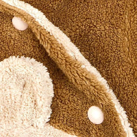 Midimod Newborn Baby Boy Cute Bear Welsoft Jumpsuit - Brown