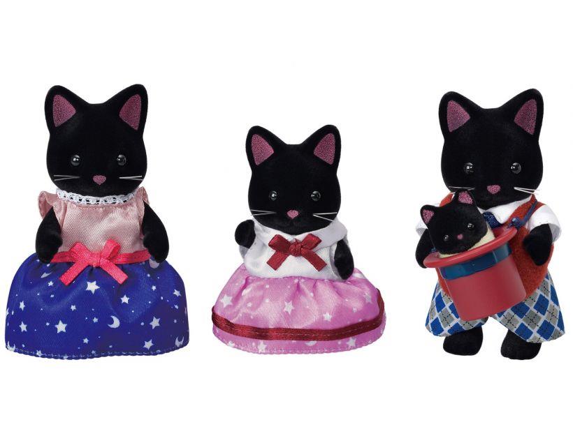 Sylvanian Families Midnight Cat Family Toy Playset for Ages 3 and Up
