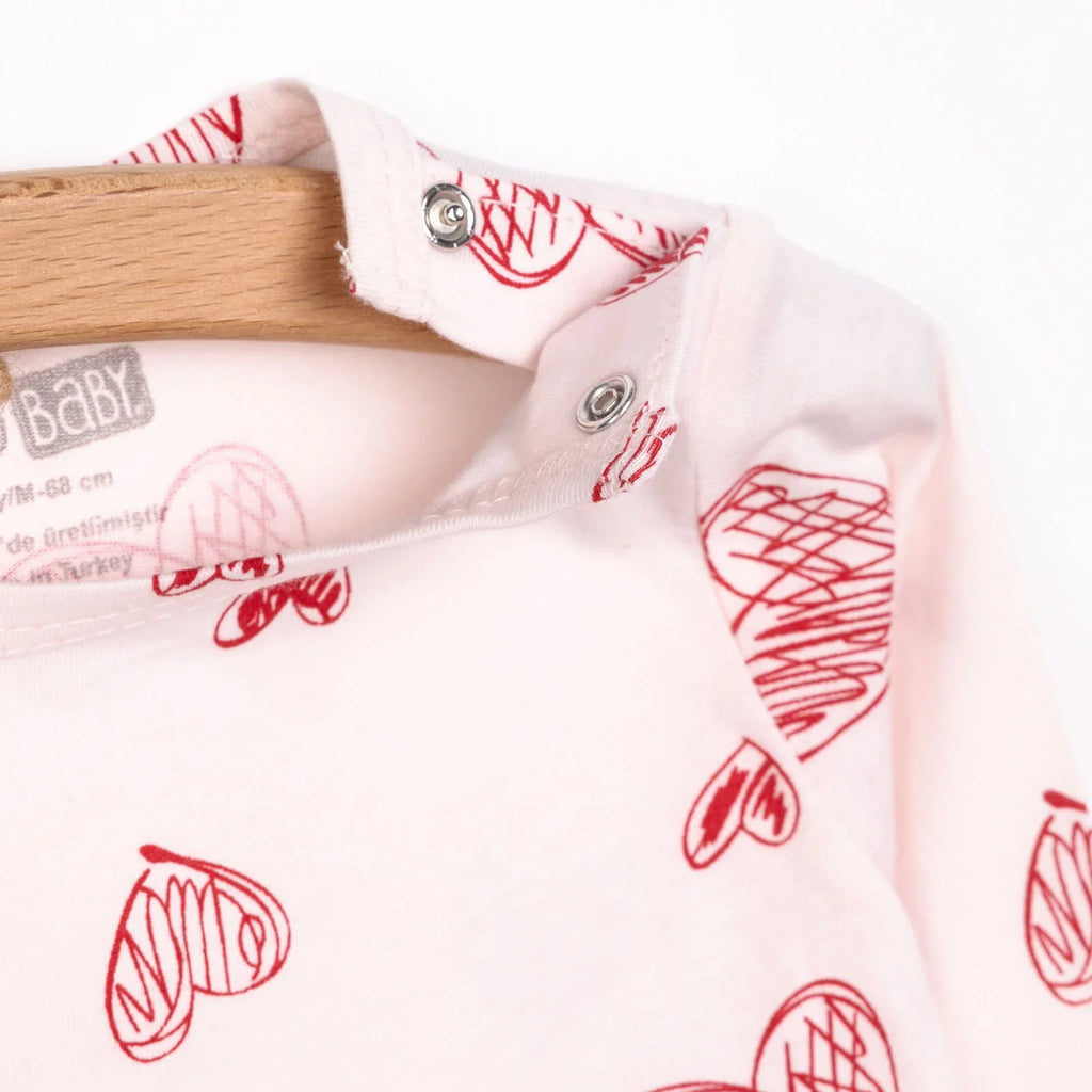 HelloBaby Baby Girl Long Sleeve Pyjamas Set - Light Pink