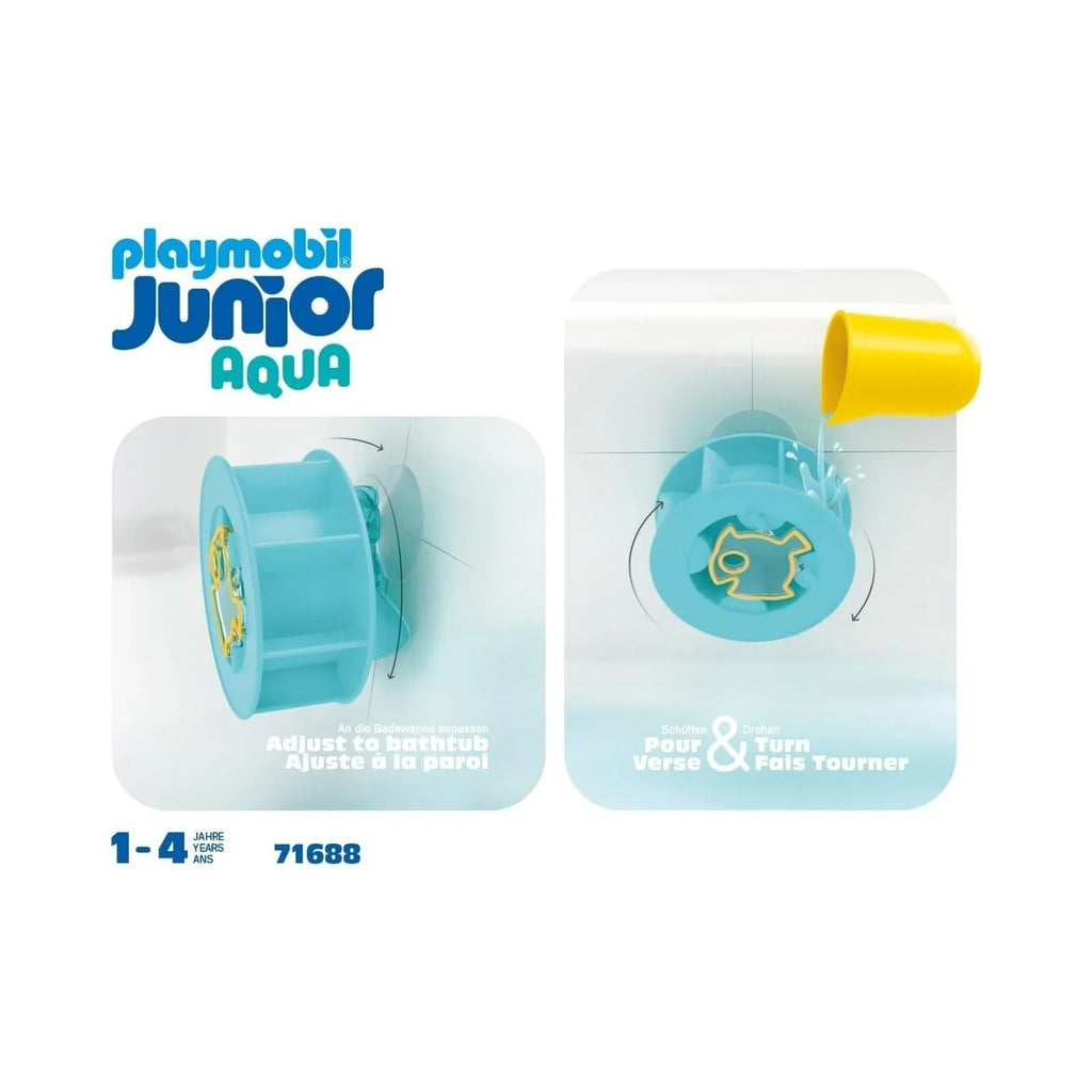 Playmobil Junior Aqua 71688 Water Wheel with Baby Shark