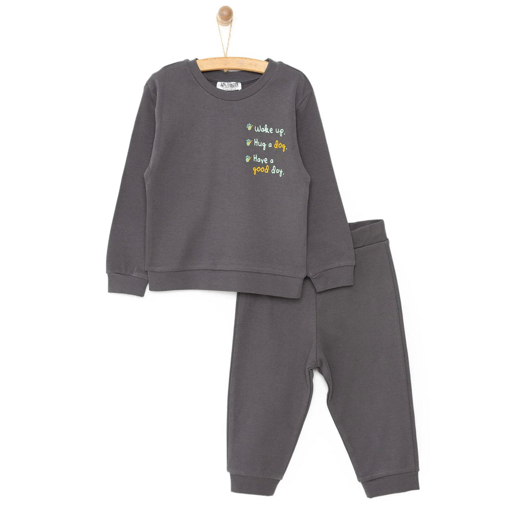 HelloBaby Basic Boy Text Printed Jogging - Anthracite