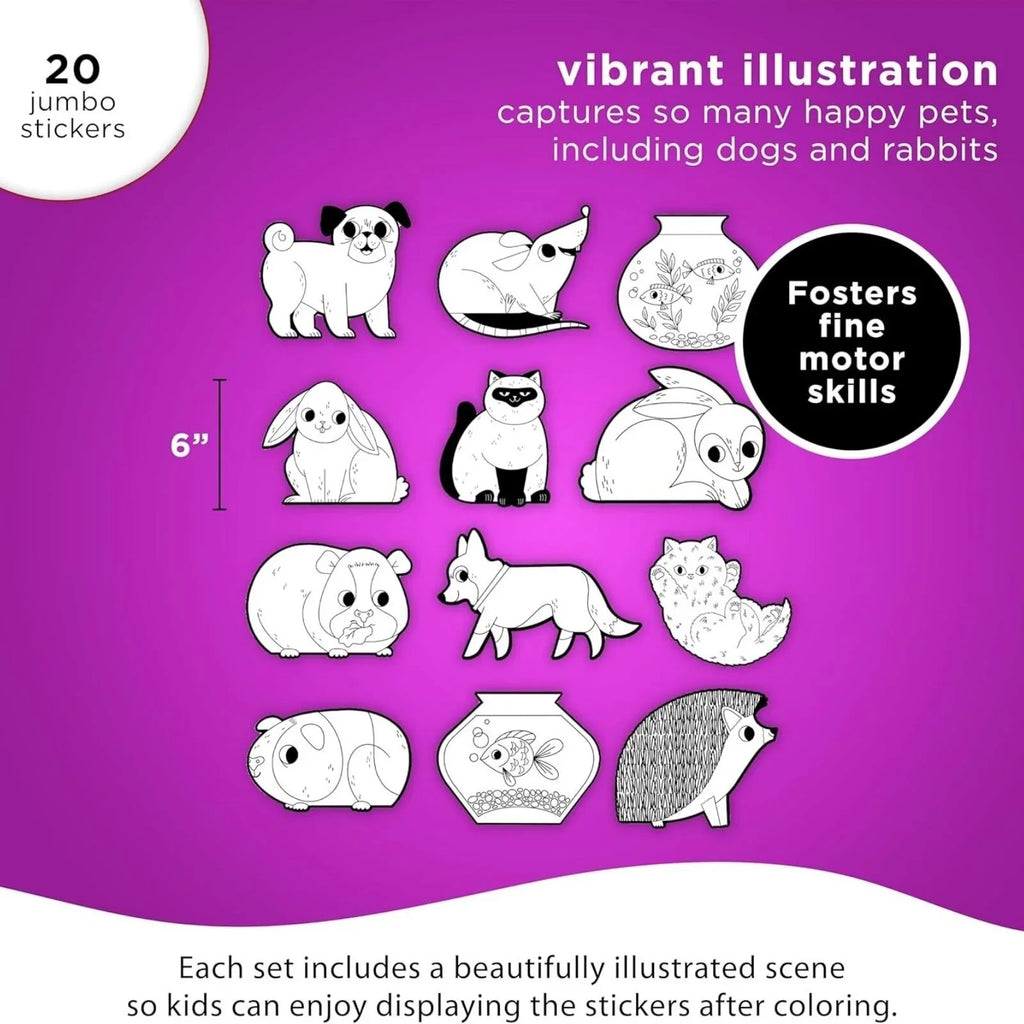 Crocodile Creek Playful Pets Colouring Stickers