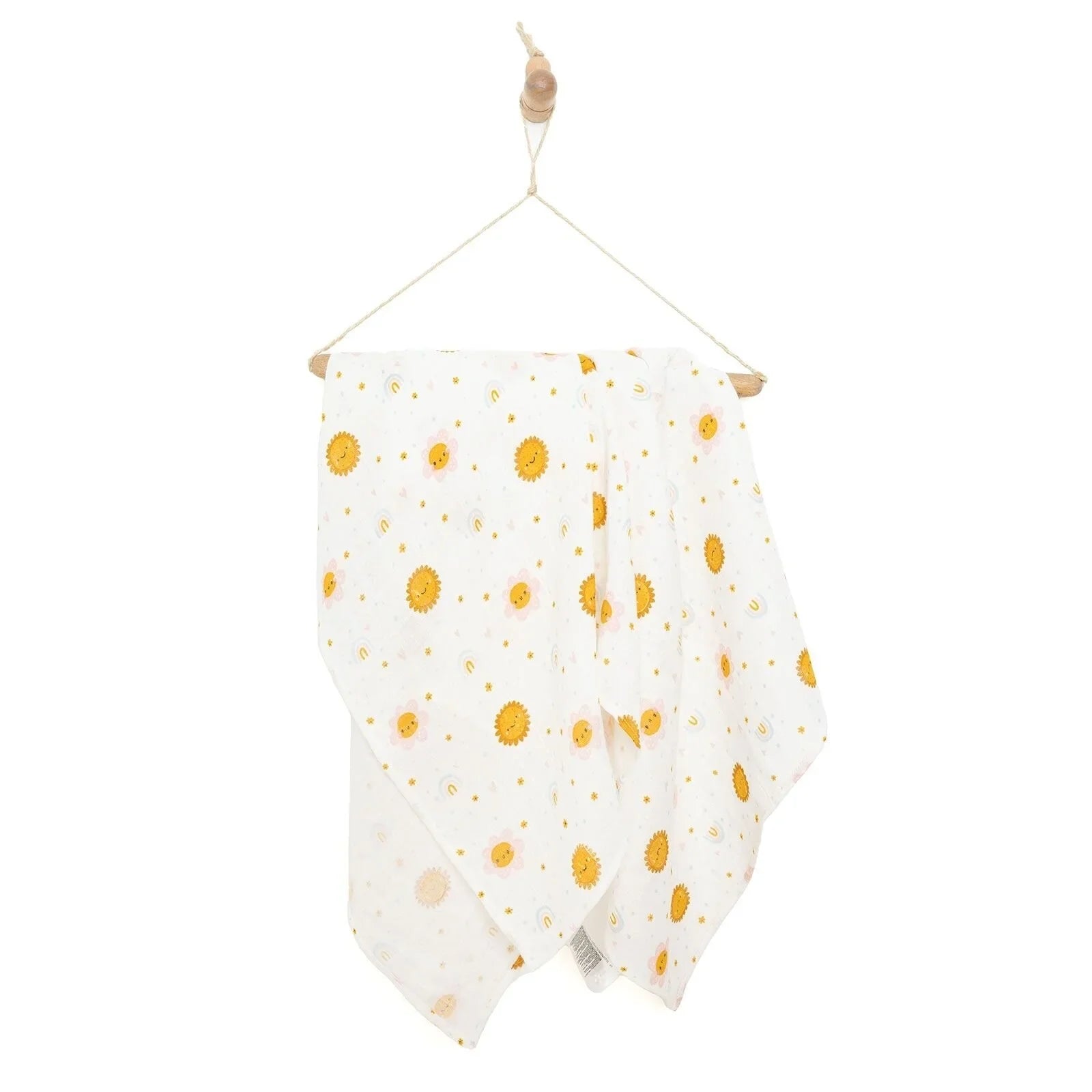 Little Dreams Girl Muslin Blanket - Yellow
