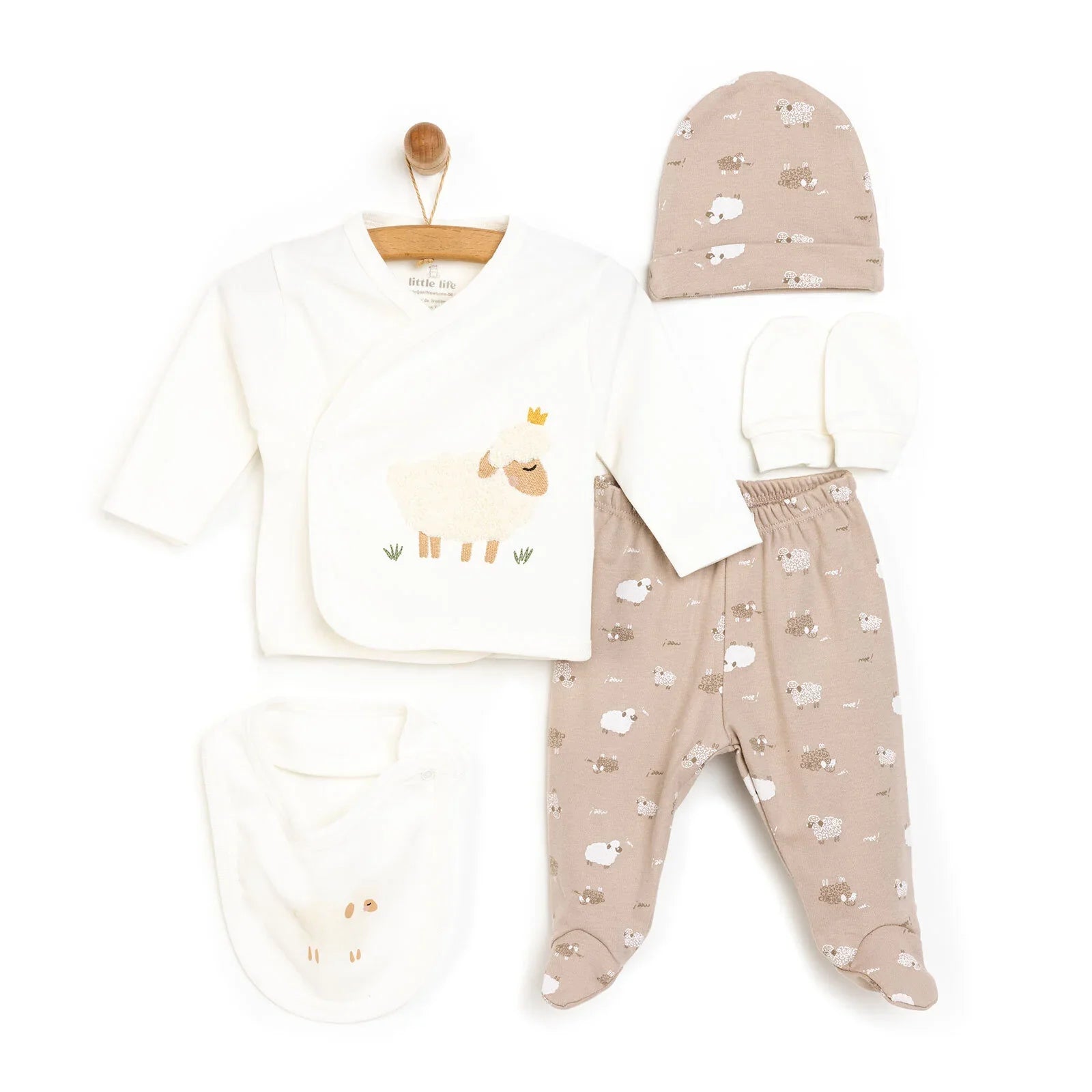 Little Life Newborn  5 Pcs Newborn Starter Set - Light Brown