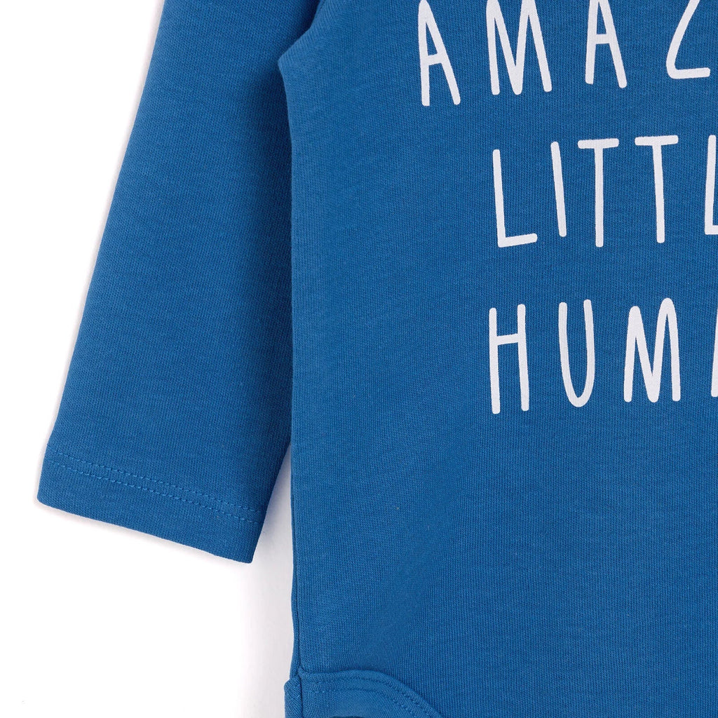 HelloBaby Boy Long Sleeve Bodysuit - Navy Blue