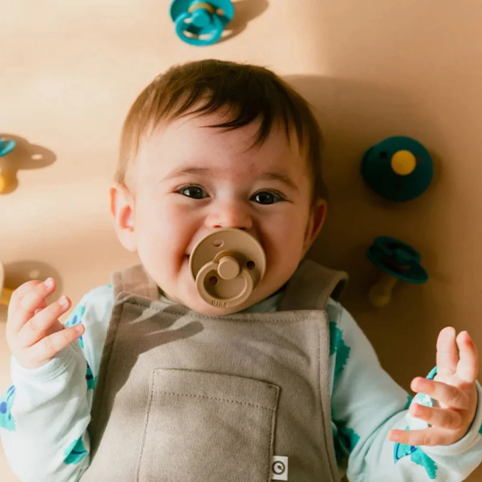 BIBS Colour Latex Soothers 6+ months Pack of 2 - Vanilla & Blush