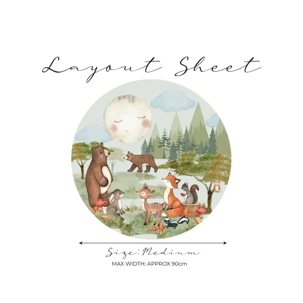 Live Vida Woodland Medium Circle Wall Sticker