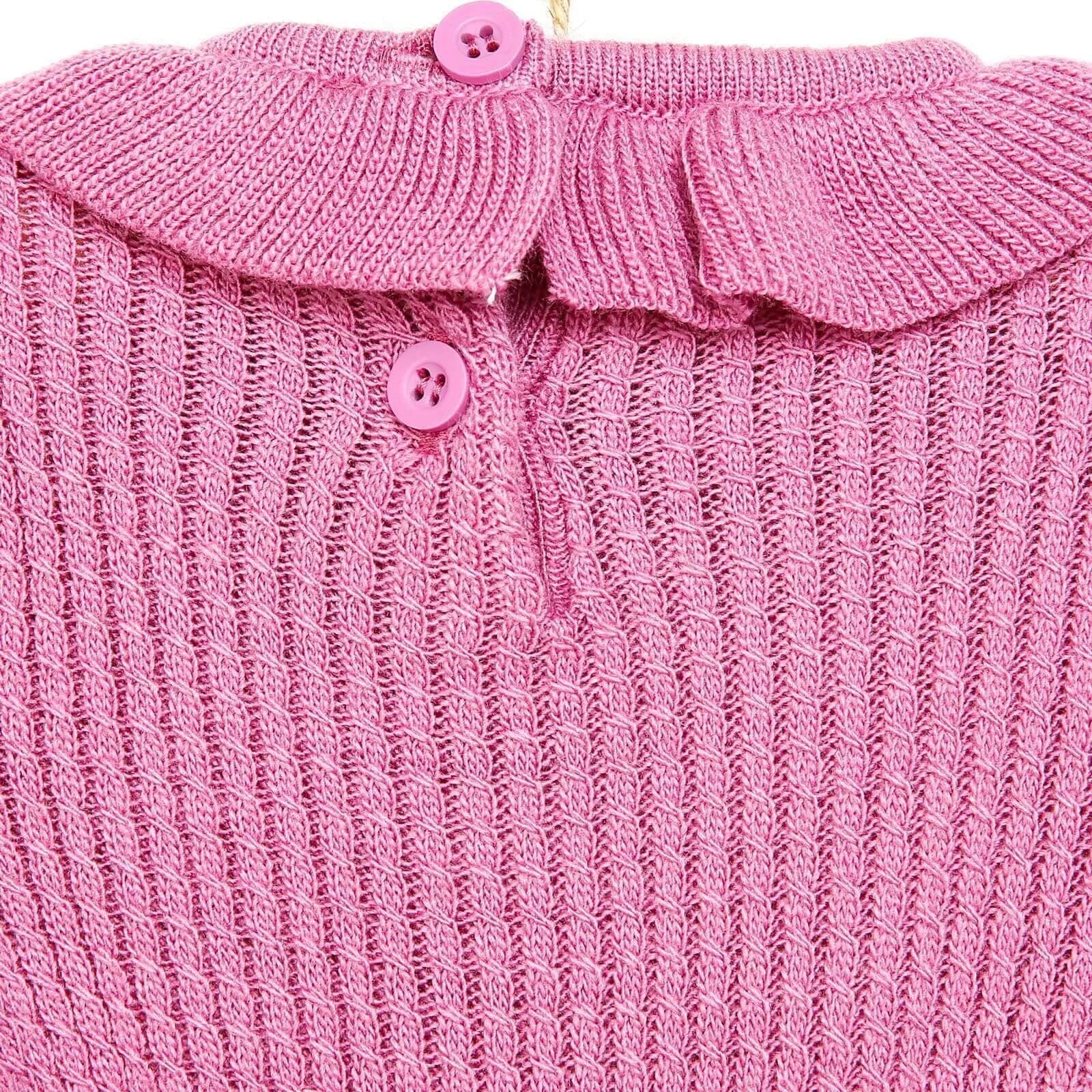 HelloBaby Newborn Frilled Knit Short Overall - Lilac