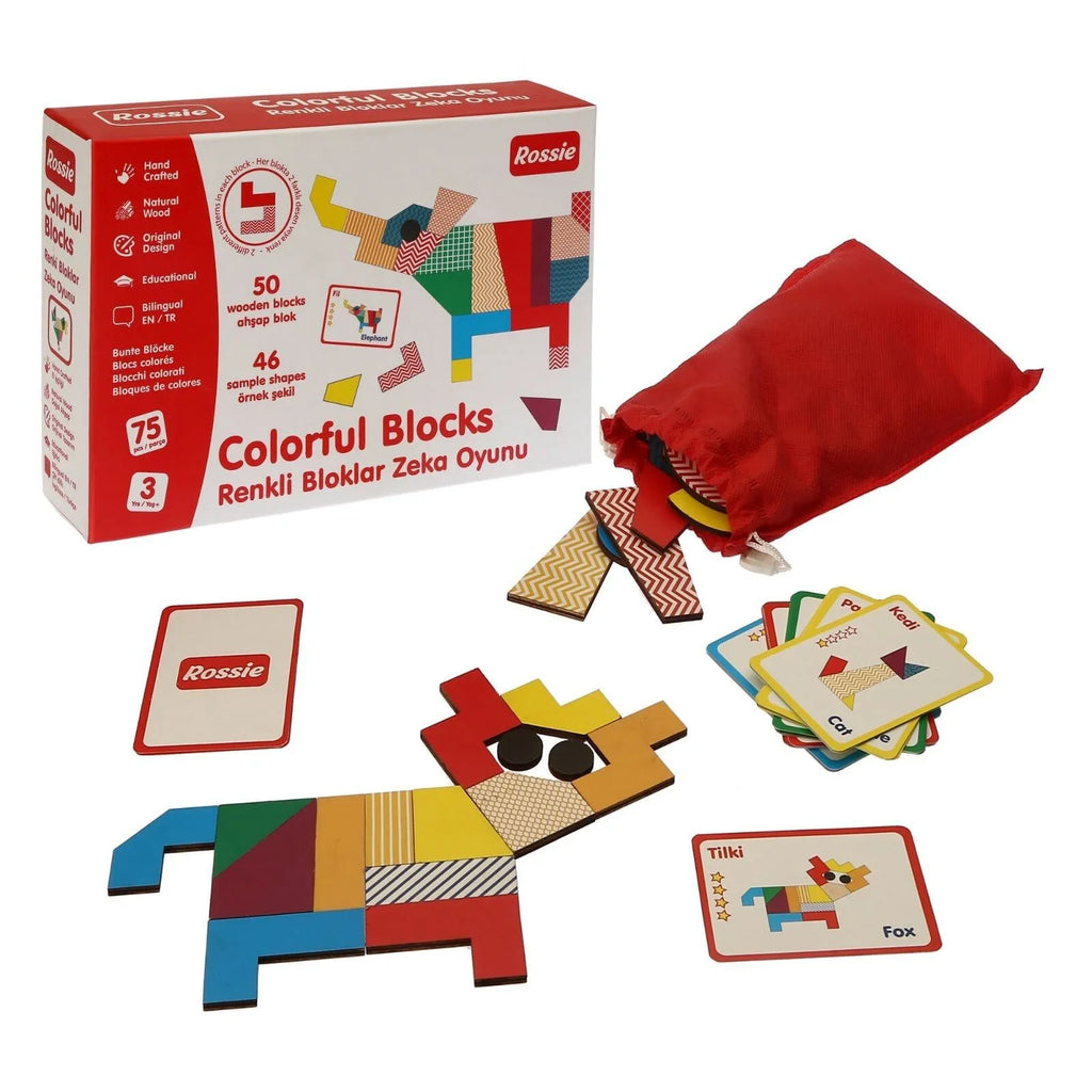 Rossie Colored Wooden Blocks
