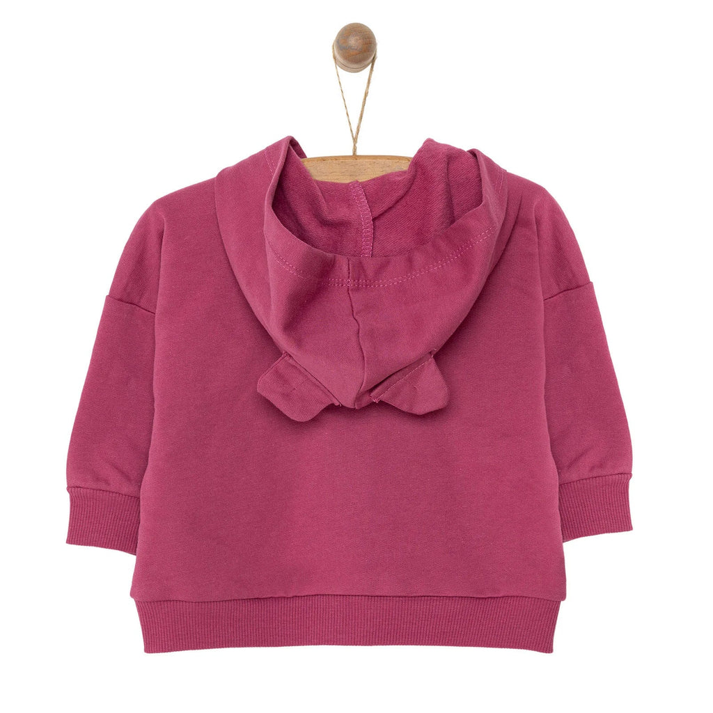 HelloBaby Newborn Girl Cardigan - Damson