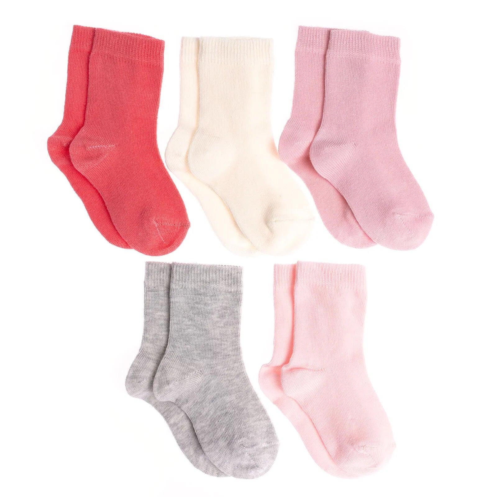 HelloBaby Baby Girl Socks 5 pcs - Pink