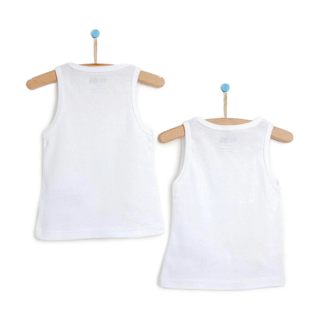 HelloBaby Boy 2-Pack Tanks - White