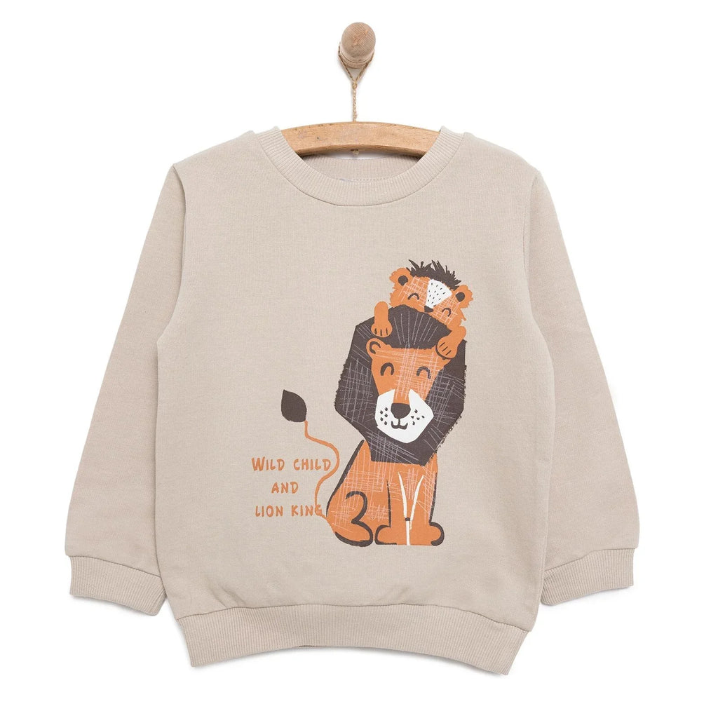 HelloBaby Basic Lion Sweatshirt - Mink