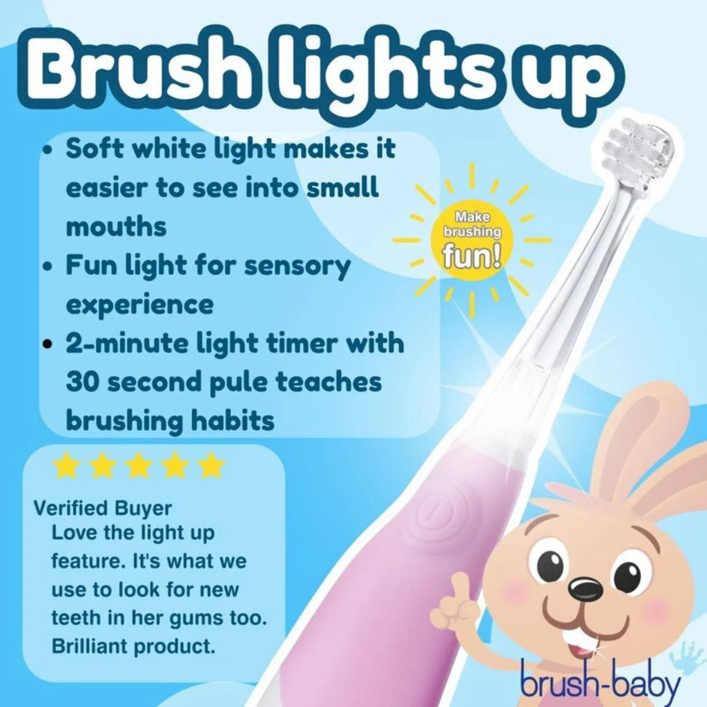 brush-baby BabySonic Electric Toothbrush 0-3 years - Pink